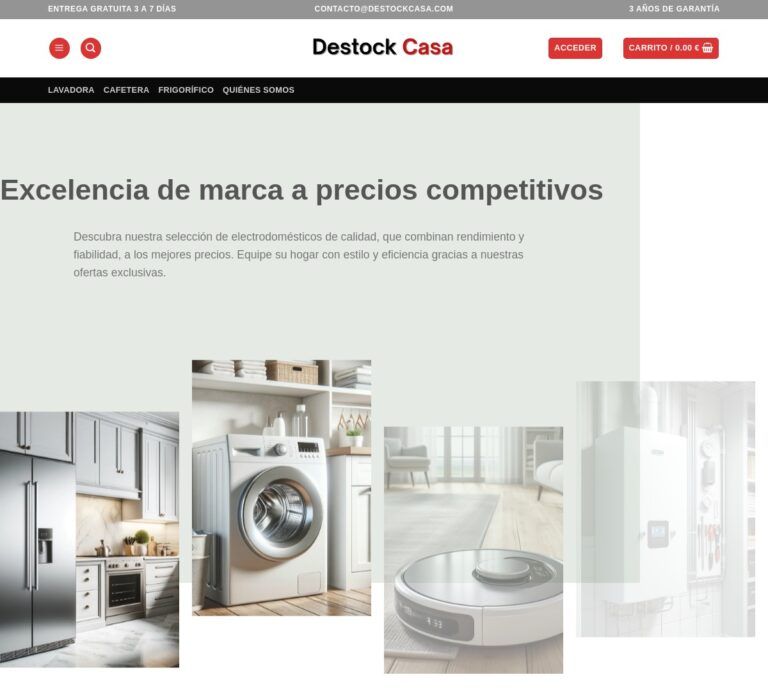 destockcasa.com Tienda online dudosa electrodomésticos