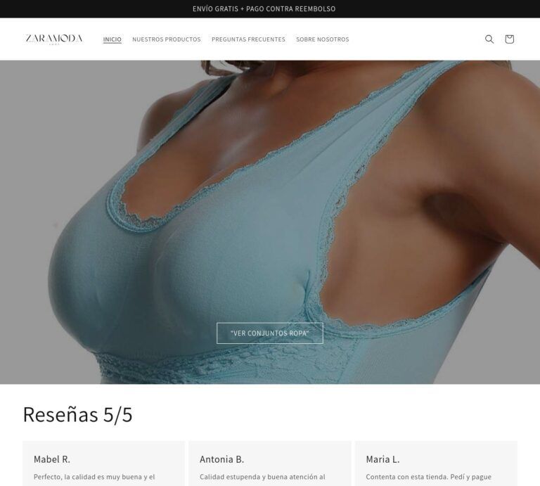 zaramodashop.com Tienda online dudosa moda