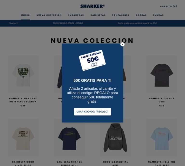 sharkerr-brand.com Tienda online dudosa de moda