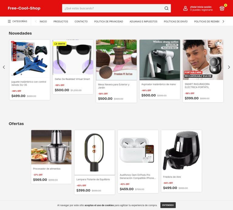 free-cool-shop.store Tienda online dudosa multiproducto