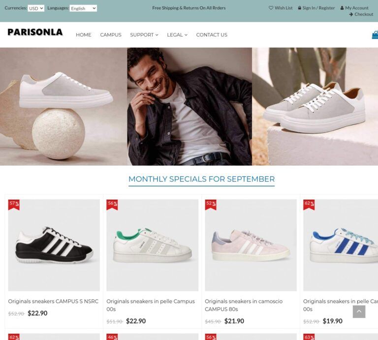 parisonla.com Tienda online dudosa de zapatillas