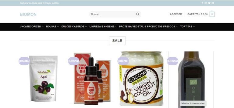 biomon.shop tienda online dudosa productos naturales