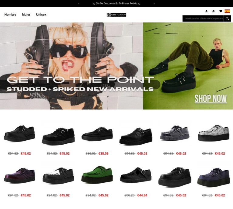 tukshoesspain.com Tienda online dudosa calzado T.U.K. Footwear