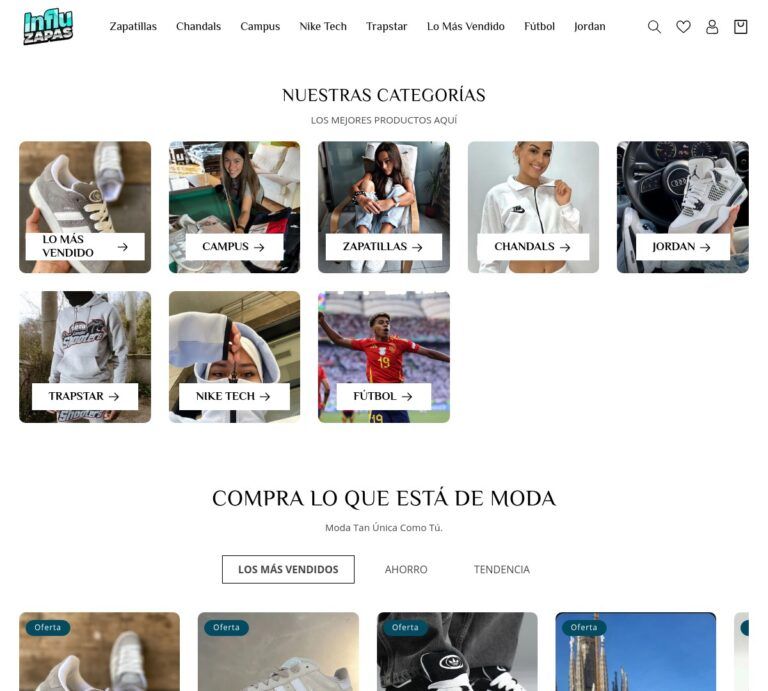 influzapas.com Tienda online dudosa de Zapatillas