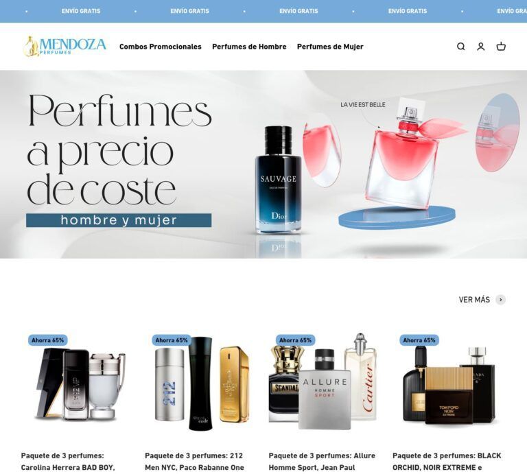 mendozaperfumes.com Tienda online dudosa Perfumes