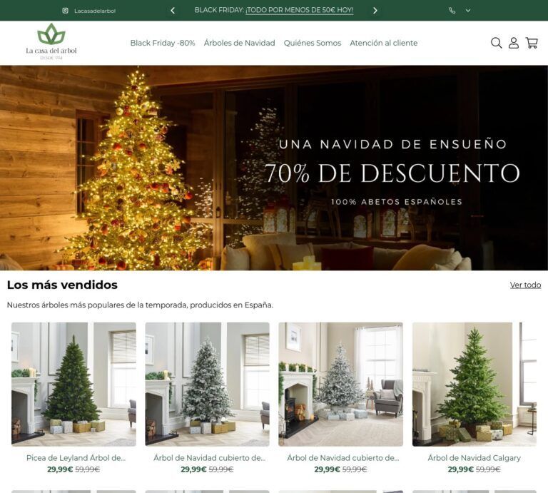 lacasa-delarbol.com Tienda online dudosa árboles de Navidad