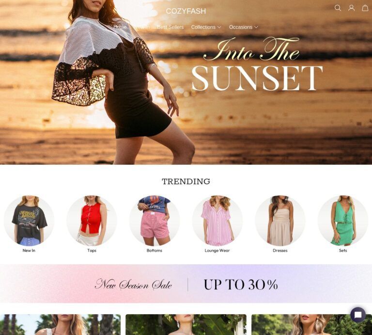 cozyfash.com Tienda online dudosa de moda