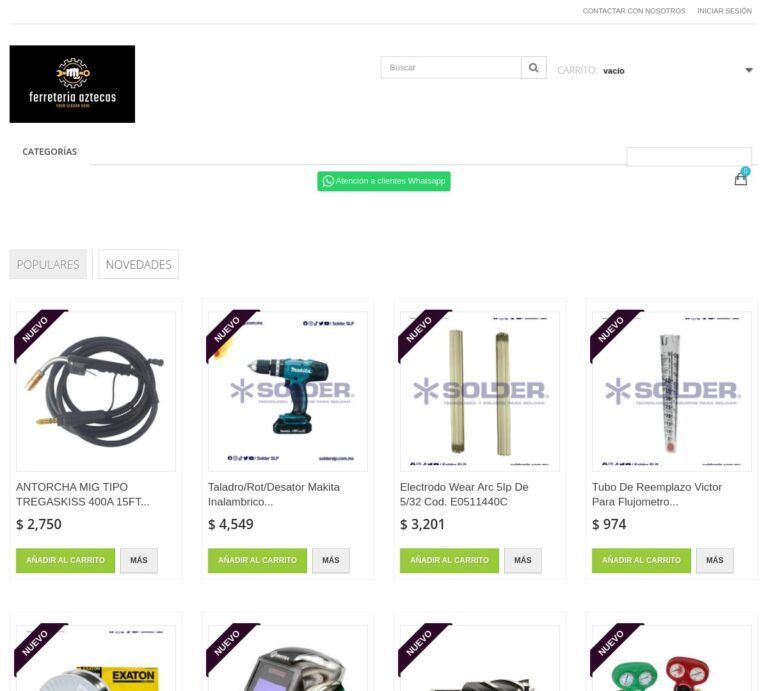ferreteriaaztecas.com.mx Tienda online dudosa de productos de Ferreteria