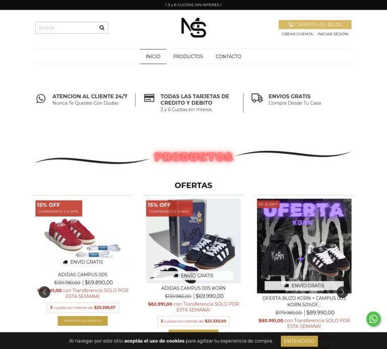 marketsur.store Tienda online dudosa productos Nike