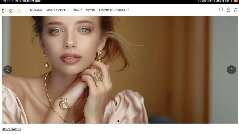 tiwsmodas.shop Tienda online dudosa de joyas