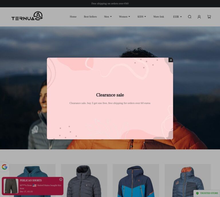 ternuastores.shop Tienda online dudosa productos Ternua
