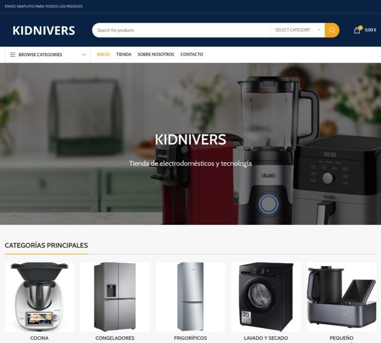 kidnivers.com Tienda online dudosa de electrodomésticos