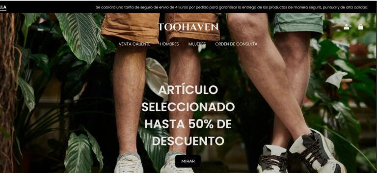 toohaven.com Tienda online dudosa zapatos