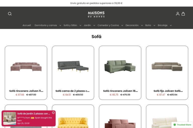 mueblesbrisa.com Tienda online dudosa Maisons du Monde