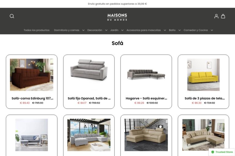 jmmcasa.com Tienda online dudosa Maisons du Monde